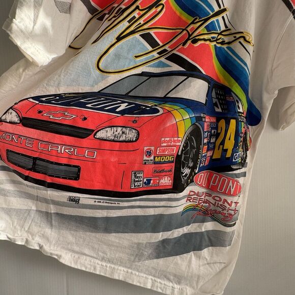 Vintage '96 Jeff Gordon Nascar T-Shirt Sz XL DuPont Racing "Finish First" - Picture 3 of 12